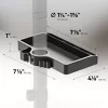 Estante ONKRON A35, plástico ABS negro, 190×105 mm, 160 g