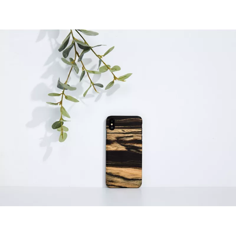 Funda para móvil man and wood para iPhone XS Max – tono ébano blanco negro