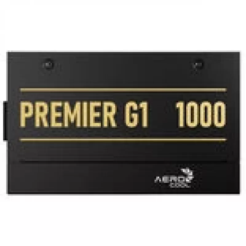 Fuente de alimentación Aerocool Premier G1 80 PLUS Gold, PCIe 5.1, ATX 3.1 - 1000 W, negra