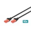 Cable de red Digitus CAT 6 U/UTP 0,5m RJ-45 negro