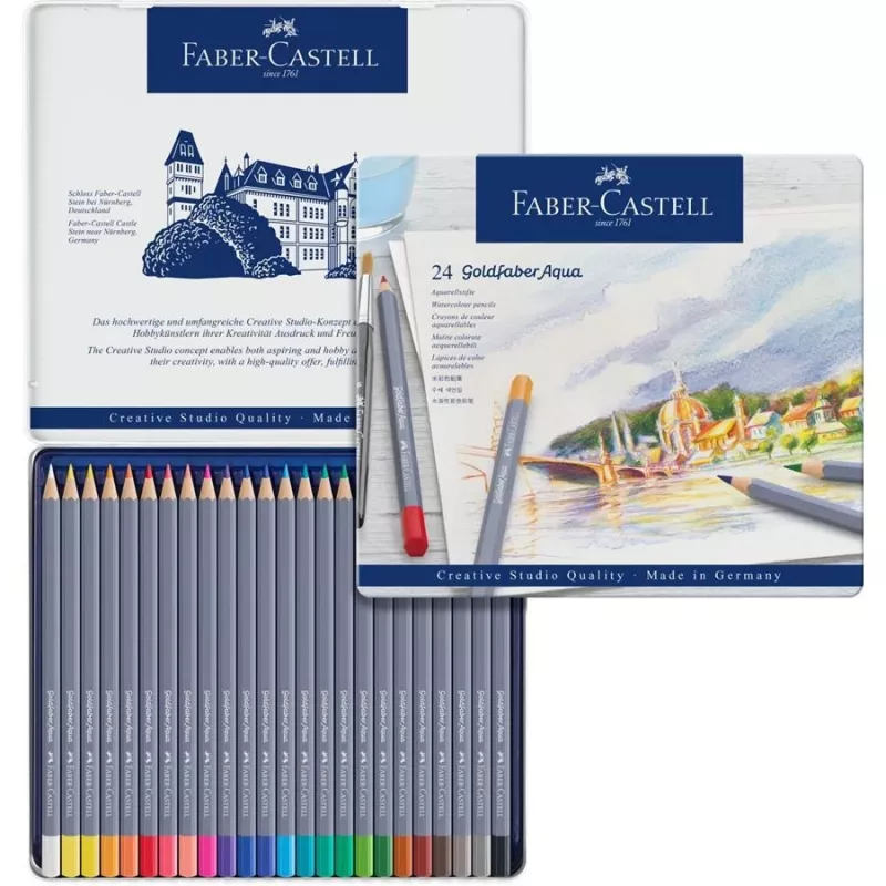 Lápices de colores Faber-Castell Goldfaber Aqua 24 unidades