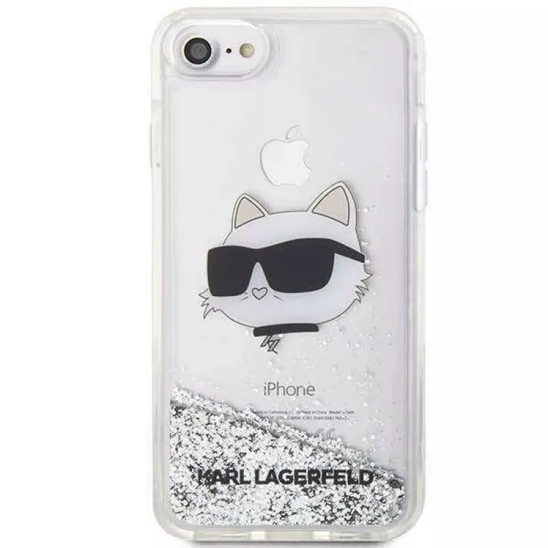 Karl Lagerfeld | Funda original IPHONE SE 2022/SE 2020/7/8 Karl Lagerfeld carcasa rígida brillo Choupette Head (KLHCI8LNCHCS)