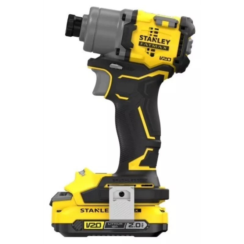 Stanley SFMCF830D2K-QW atornillador de impacto sin escobillas, 2×2,0 Ah, 3200 rpm, negro/amarillo