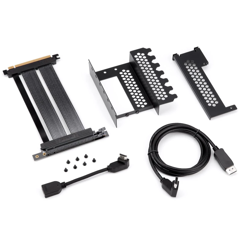 CableMod soporte PCI-e vertical, edición PCI-e 4.0, HDMI + DisplayPort, negro