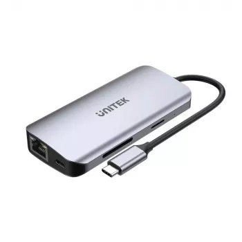 Hub USB-C Unitek D1122A01 con 2x HDMI 4K y 100W Power Delivery