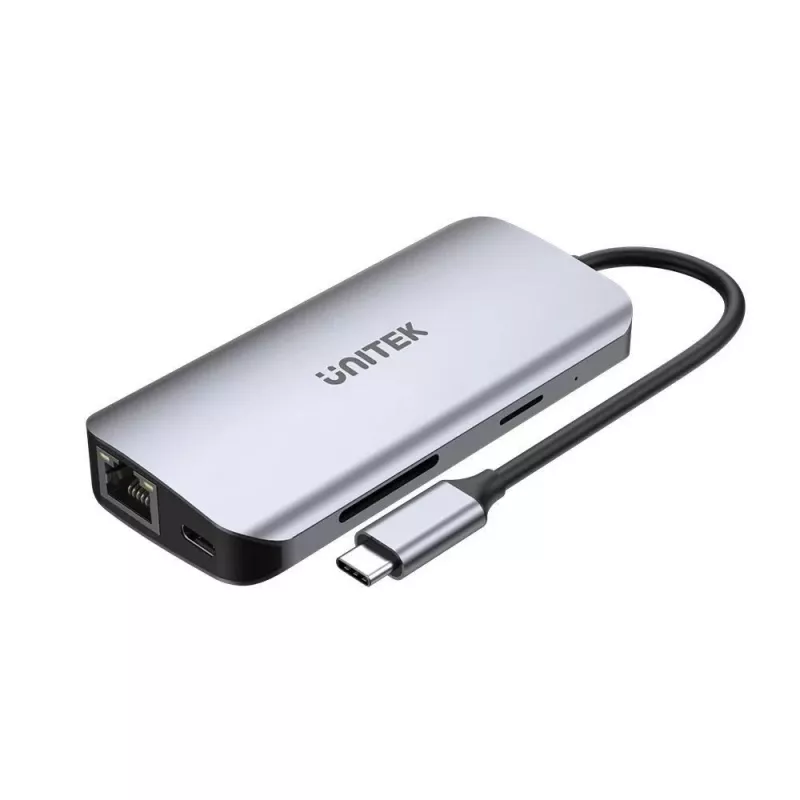 Hub USB-C Unitek D1122A01 con 2x HDMI 4K y 100W Power Delivery