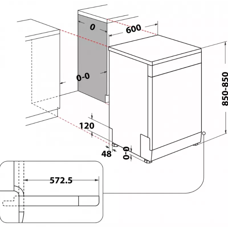 Indesit D2F HD624 AS Lavavajillas independiente 14 cubiertos