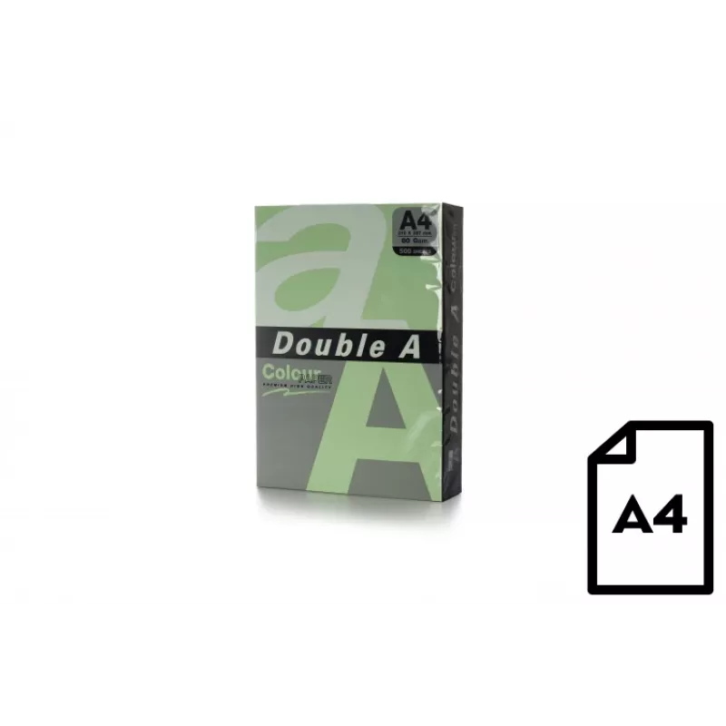 Papel de color Double A, 80 g, A4, 500 hojas, Emerald