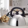 Hervidor Maestro MR1302 acero inoxidable 2,5 L, apto para inducción, silbato con tapa abatible, asa negra