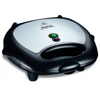 Sandwichera Tefal Break Time SW6148 — 2 sándwiches, placas antiadherentes extraíbles, recogecables, negro/gris