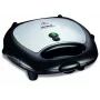 Sandwichera Tefal Break Time SW6148 — 2 sándwiches, placas antiadherentes extraíbles, recogecables, negro/gris