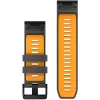 Correa para reloj Garmin QuickFit 26 mm Silicona graphite/Spark Orange (010-13393-05)