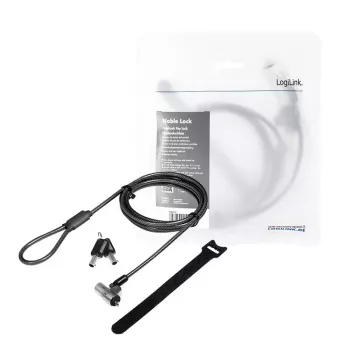 Candado de cable LogiLink NBS012 negro plata