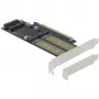 DeLOCK - controlador de almacenamiento - mSATA, M.2 - tarjeta M.2 / mSATA perfil bajo - SATA 6Gb/s, PCIe 4,0 x16 (90486)