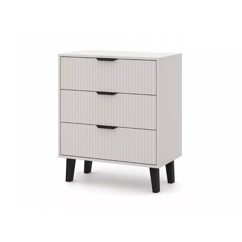 Cómoda SCANDI 3S estrecha, color crema