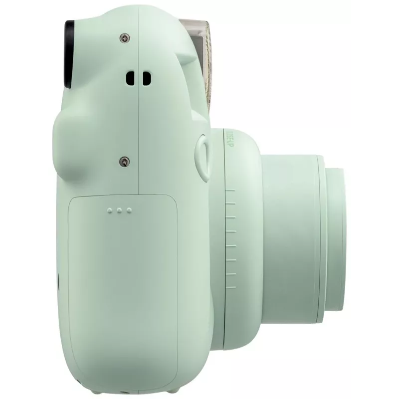 Cámara instantánea Fujifilm Instax Mini 12 Verde — imagen 86x54 mm, película 62x46 mm, distancia focal equivalente 60 mm