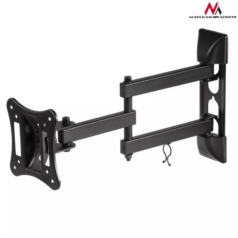 Soporte de pared para TV/monitor MACLEAN MC-719, para pantallas de hasta 68,6 cm (27 inch), máx. 15 kg, VESA 100x100, negro
