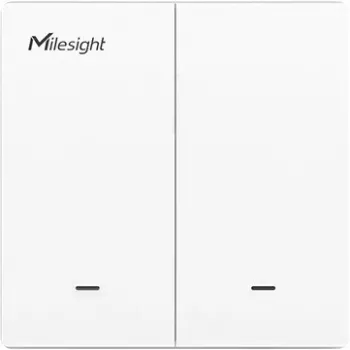 Interruptor de pared Milesight WS502-868M-3W-W11-EU LoRaWAN 3 hilos 2 botones para control de luz