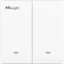 Interruptor de pared Milesight WS502-868M-3W-W11-EU LoRaWAN 3 hilos 2 botones para control de luz