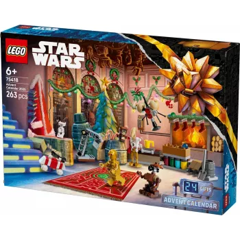 Calendario de adviento LEGO Star Wars 2025 — set 75418, minifiguras y modelos construibles de temporada
