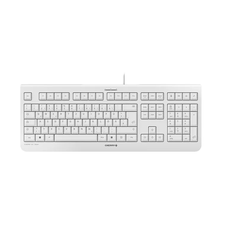 Teclado CHERRY KC 1000 oficina USB QWERTZ alemán gris