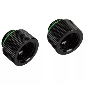 Racor BitsPower Touchaqua — latón, acabado negro, 10 mm de ancho