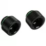 Racor BitsPower Touchaqua — latón, acabado negro, 10 mm de ancho