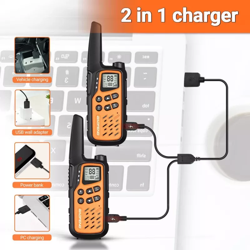 Walkie-talkie Baofeng BF-T25E naranja, 2 uds.