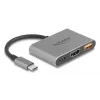 Adaptador de cable de vídeo DeLOCK 61071 0,1 m USB Type-C USB Type-C USB Type-A HDMI gris