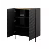 Estantería Cama Meble ONDA 2D2SZ librería 98×45×127 cm negro
