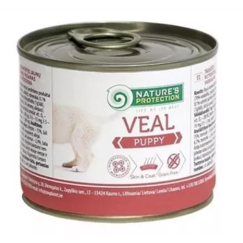 Comida húmeda para cachorros nature’s protection ternera 200 g — comida completa sin cereales para cachorros