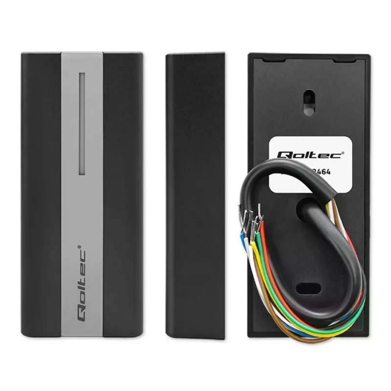 Qoltec Lector RFID sin contacto de tarjetas y llaveros | EM | Mifare | tarjeta | llavero | ABS