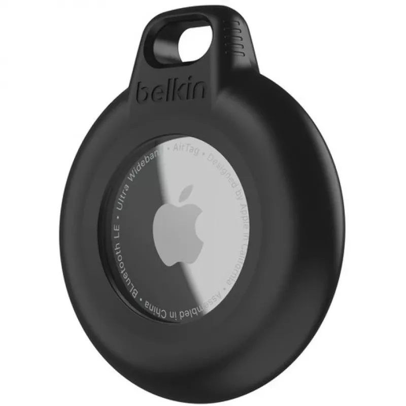 Belkin Secure Holder soporte con llavero para Apple AirTag, resistente al agua, negro (4 uds.)
