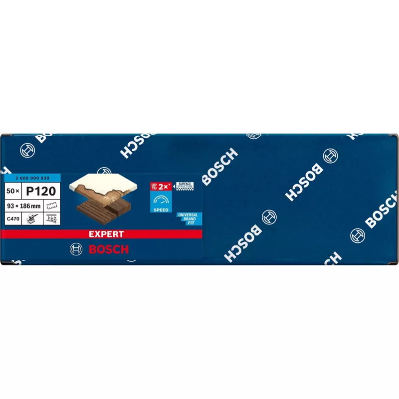 Hoja de lijado Bosch 2608900939 93x186 mm K120 para pintura y madera