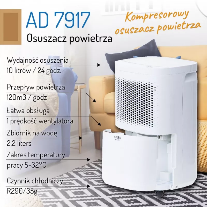 Deshumidificador por compresor Adler AD 7917
