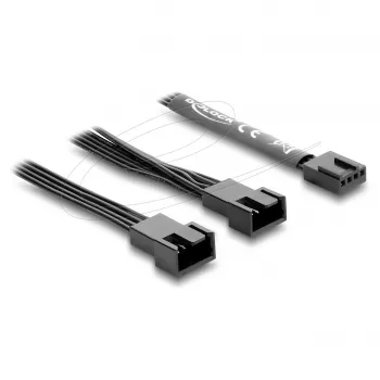 Cable de alimentación interno DELOCK 84543 — 4 pines PWM a doble 4 pines PWM, 0,5 m