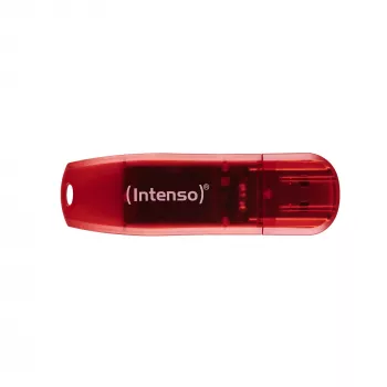 Memoria USB Intenso 128 GB USB Type-A 2.0 Rojo Transparente