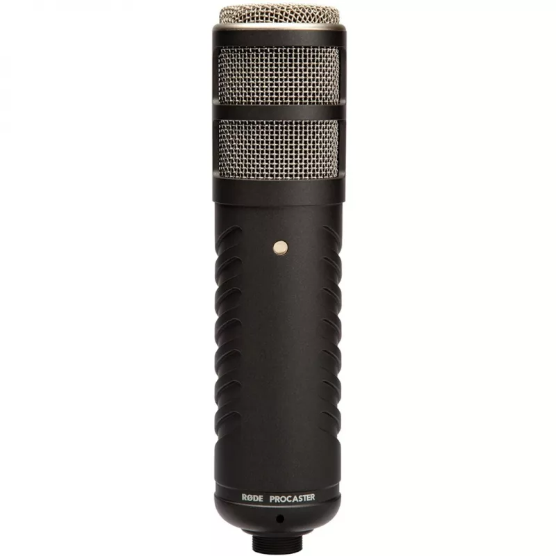 Micrófono de estudio dinámico RØDE Procaster — cableado, mini-XLR (3 pines), 75–18.000 Hz, 32 Ω, -56 dB, negro, 695 g