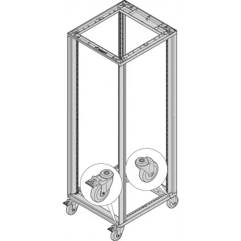 SCHROFF ruedas giratorias conductoras, resistencia ESD < 10 kOhm según EN 12528 - RUEDAS GIRATORIAS CONDUCT. 300KG 100D (27230110)