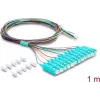 Cable de fibra óptica DELOCK 12x SC-UPC simplex patch > 12x extremo de cable abierto, 1 m
