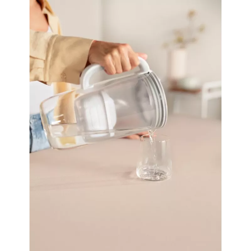 Brita Glass+1 Maxtra Pro Pure Performance jarra filtrante de cristal, 2,5 l totales / 1,5 l filtrados, apta para lavavajillas, gris
