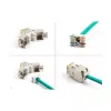 Módulo Keystone DeLOCK 88111 plano amarillo RJ-45 10 uds.