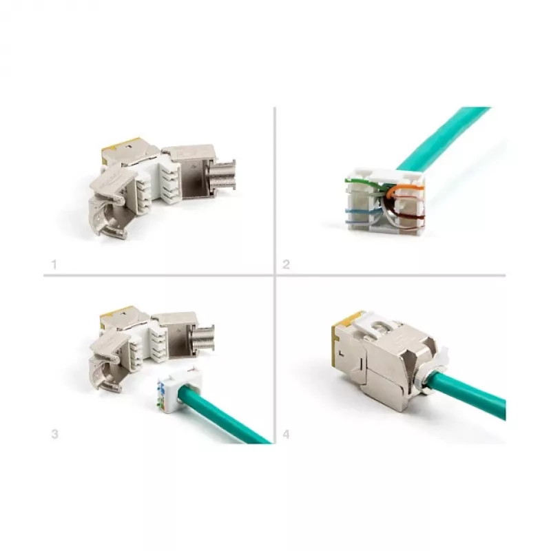Módulo Keystone DeLOCK 88111 plano amarillo RJ-45 10 uds.