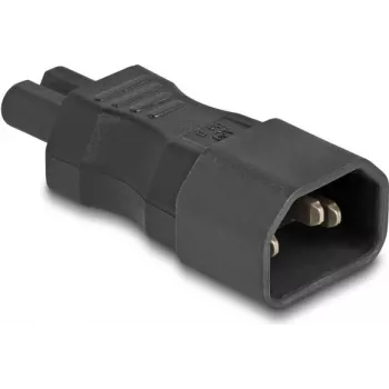 DeLOCK adaptador de alimentación IEC 60320 - C14 a C7 conector hembra 2,5 A negro