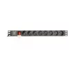 Unidad de distribución de corriente GEMBIRD EG-PDU-014 — 8× tomas Type-F, 16 A, cable de 3 m, rack 1U, 3680 W, negro
