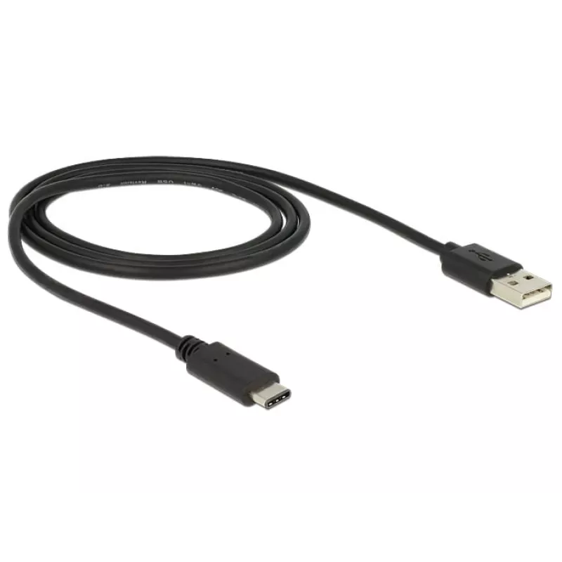 Cable USB DeLOCK 83600 USB 2.0 1m USB C USB A Negro