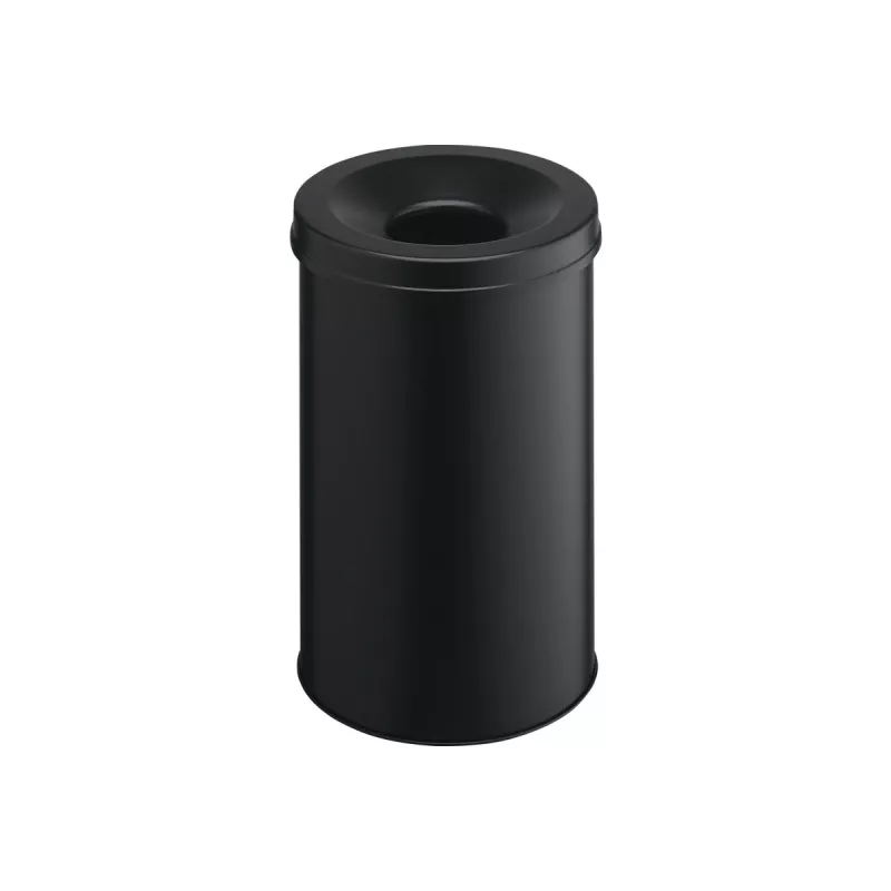 Papelera redonda de acero negra Durable 330601