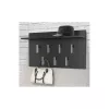 Perchero de pared Top E Shop WIESZAK 2F CZERŃ MAT — aglomerado, 7 ganchos, 700×200×400 mm, negro