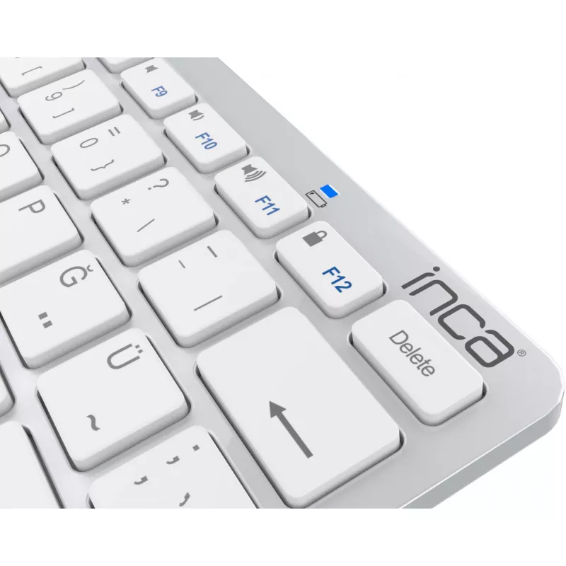 Teclado inalámbrico Inca IBK-569BT Bluetooth 78 teclas Metallic Plata
