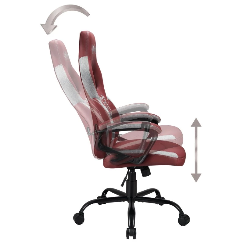 Silla de oficina Subsonic SA5642-H1 asiento acolchado respaldo acolchado marrón blanco